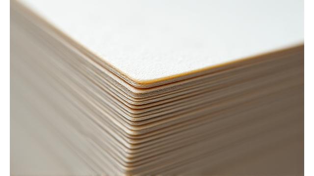 Close-up of a playing card edge, showing the texture of high-quality paper stock layers.