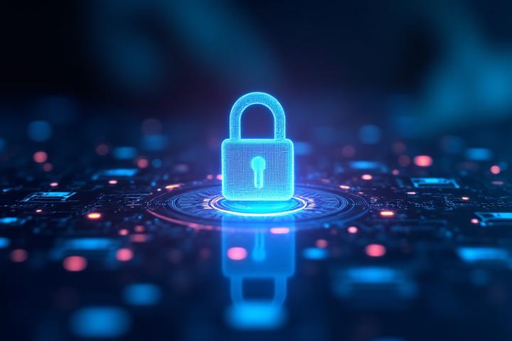 Secure online payment with gaming dice and credit card icon overlaid